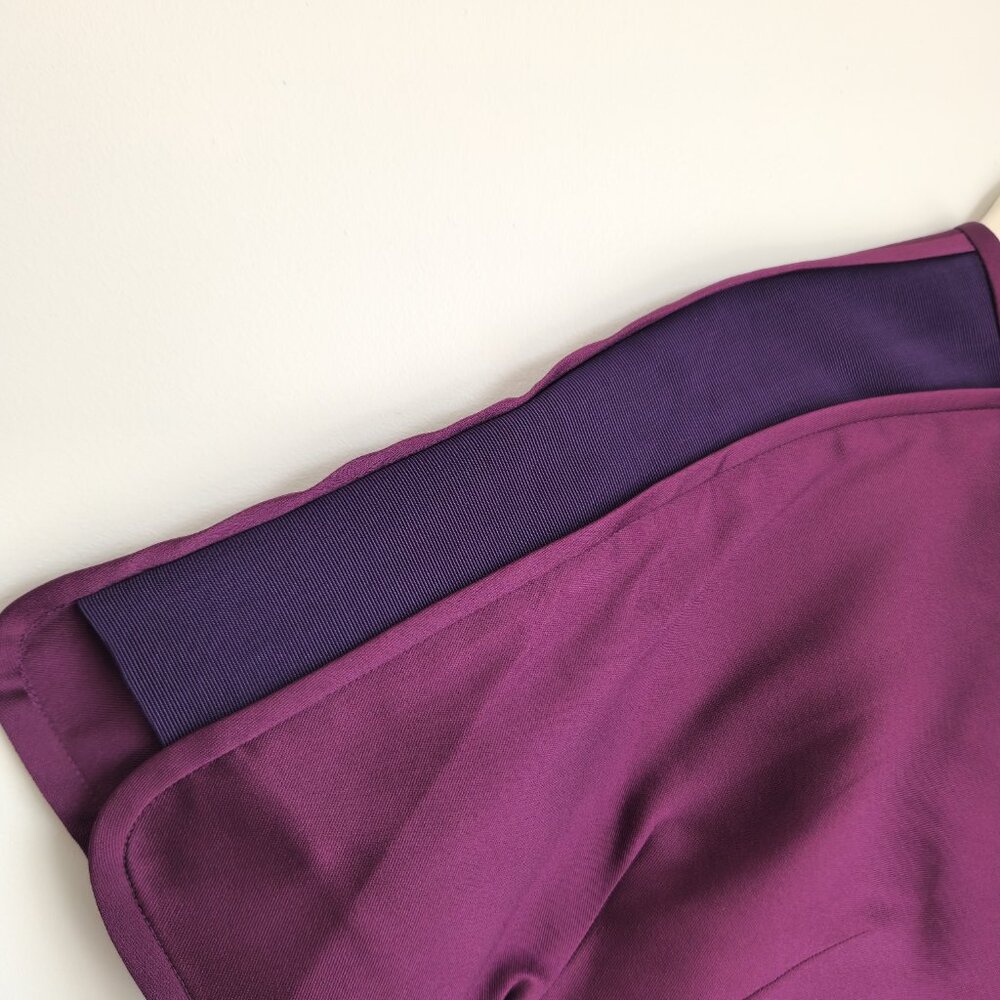 NWT Carven Size 8US Violet Short Sleeve T-shirt en mika Zipper Back Relaxed Fit - Picture 5 of 13